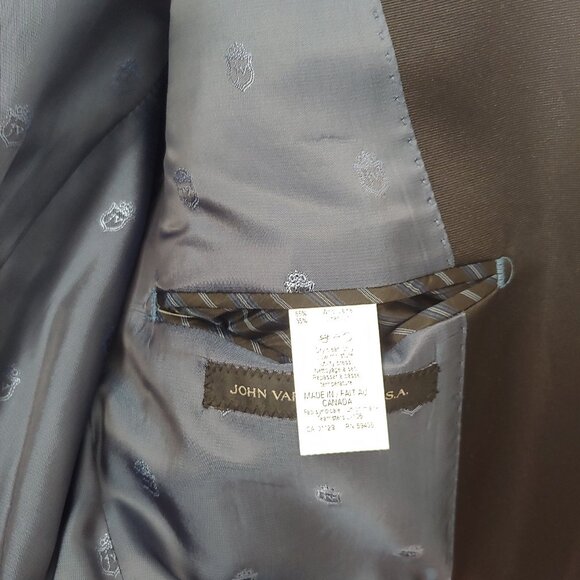 Tuxedo Jacket - Sz 40 - Navy tweed type blue / black lapel - Varvatos Soho Fit - Picture 12 of 13